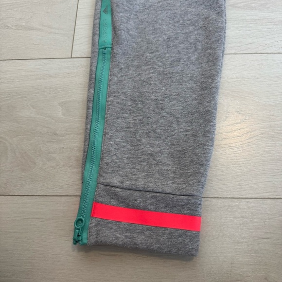 Adidas by Stella Sport McCartney Grey Joggers w Pink and Turquoise - Picture 6 of 9